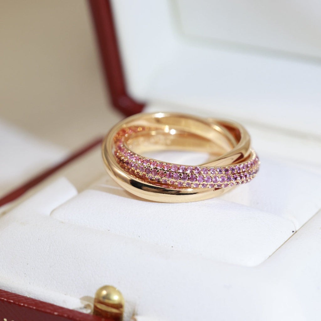Cartier Pink Stone Ring detail 3