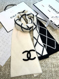 Chanel Style Reversible Diamond Logo Scarf product detail 4