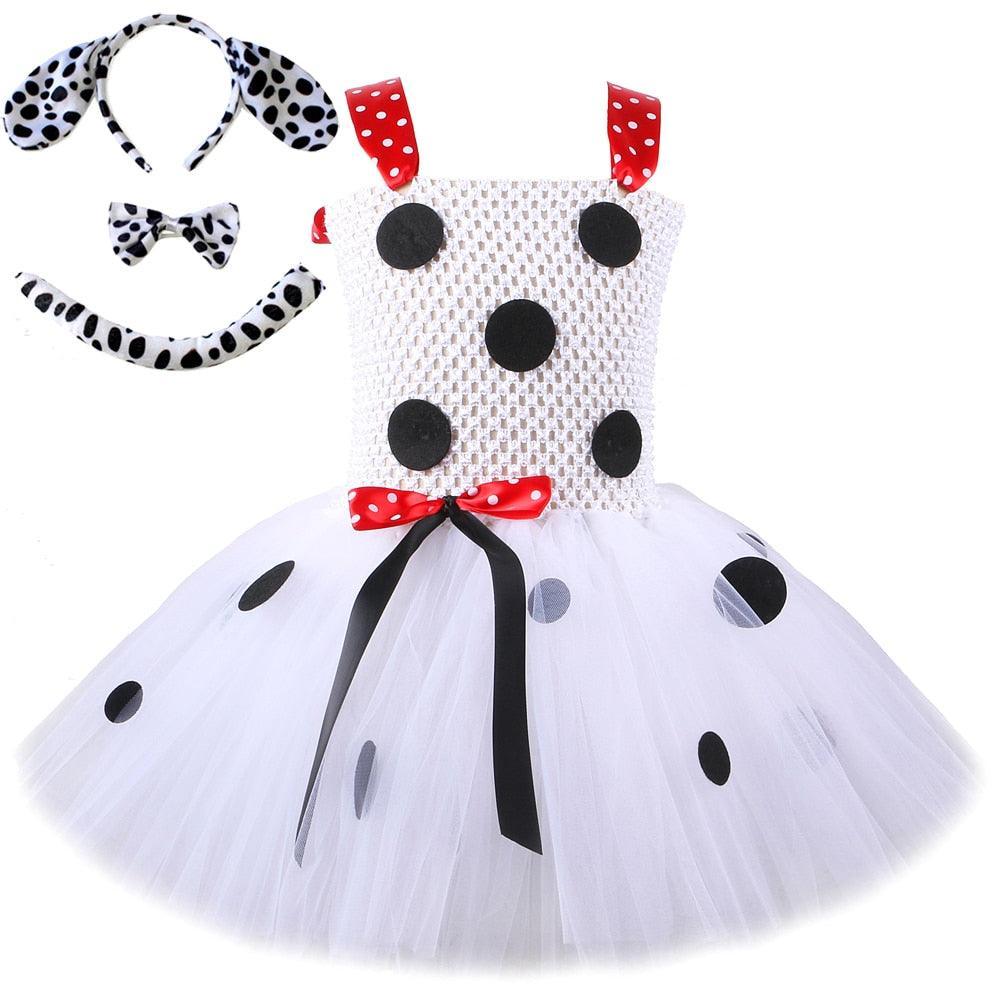 Dalmatian Costume - Dress with Headband / 12 Months