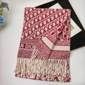 Dior Style Oblique Logo Fringe Scarf product detail 3