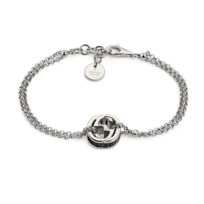 Gucci Black Princess-Cut Crystal Bracelet detail view 2