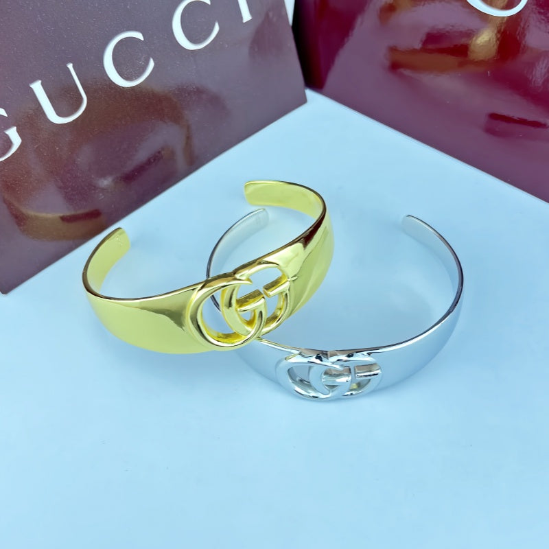 Gucci Double G Cutout Cuff Bracelet detail view 1