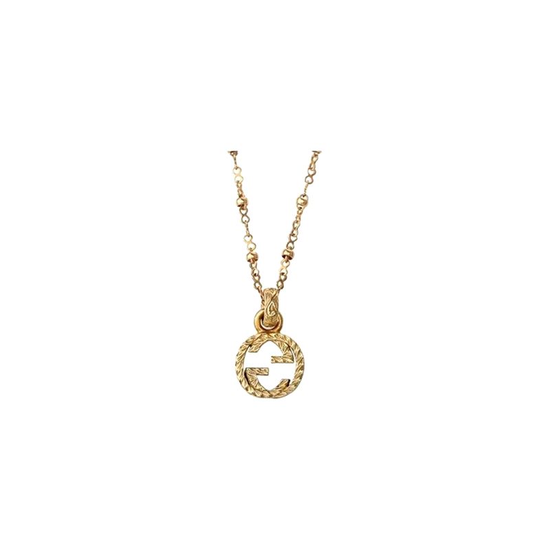Gucci Patterned Figure 8 Necklace on pure white background