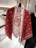 Hermes Style Reversible Equestrian Cape Shawl product detail 3