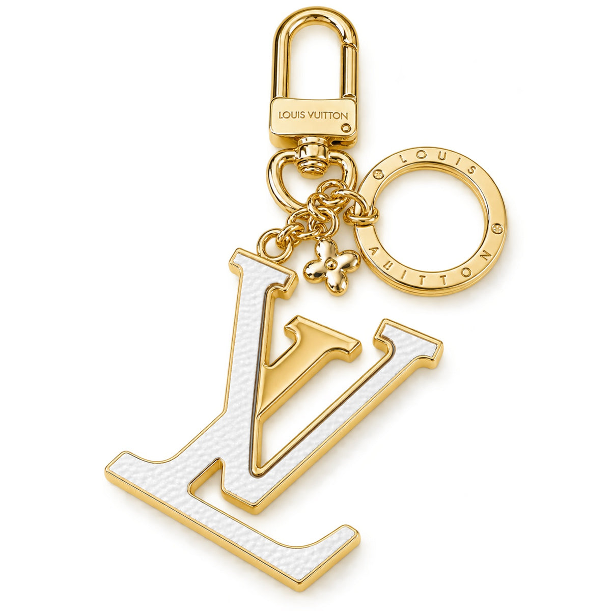 Louis Vuitton Brass Flower Bag Charm Keychain