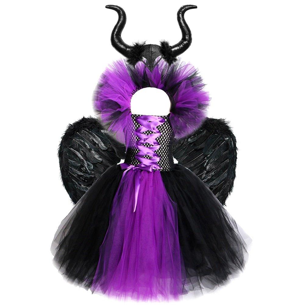 Maleficent Costume - Dress with Horns / 12 Months