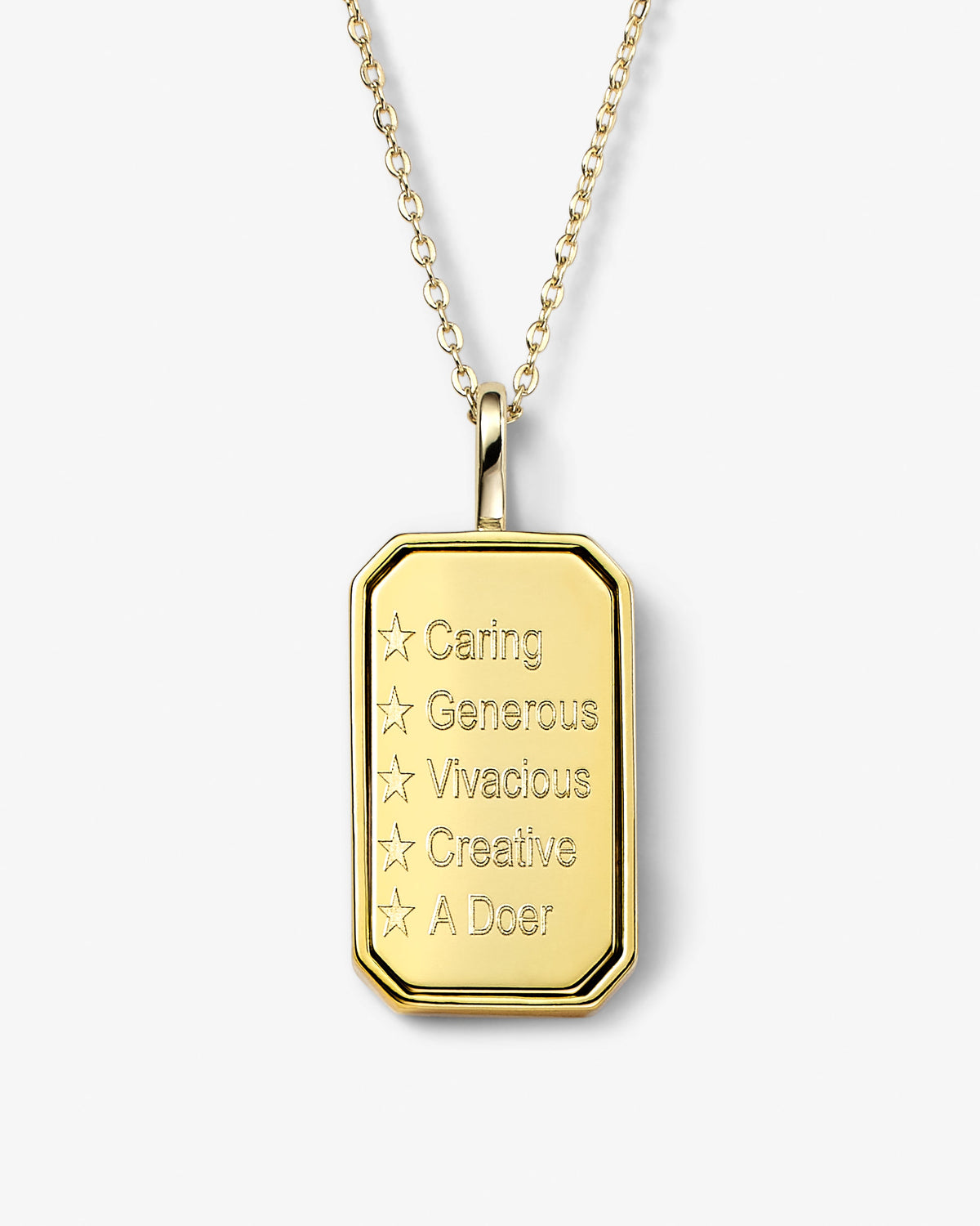 Gold zodiac amulet necklace with mother of pearl – view 29