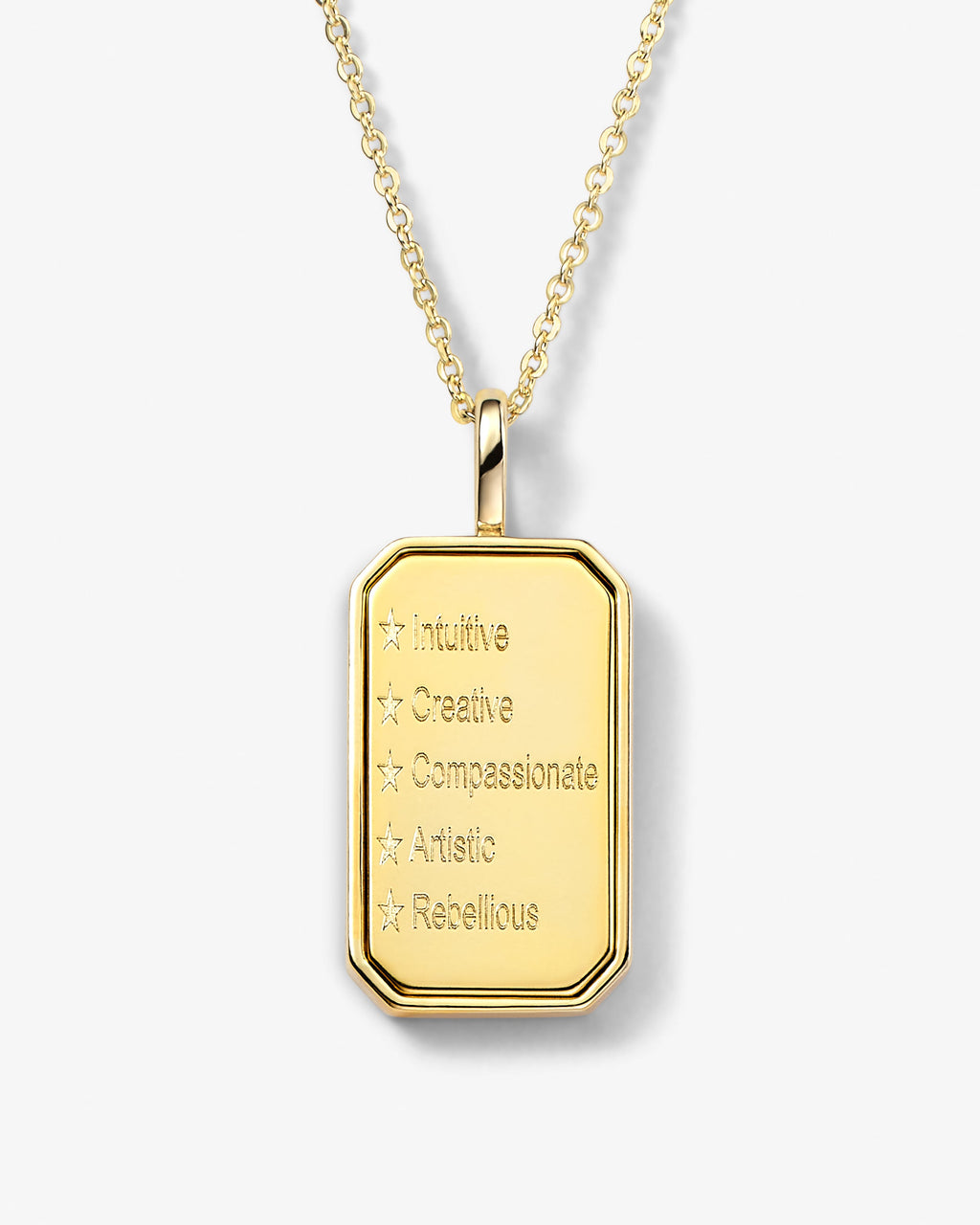 Gold zodiac amulet necklace with mother of pearl – view 33