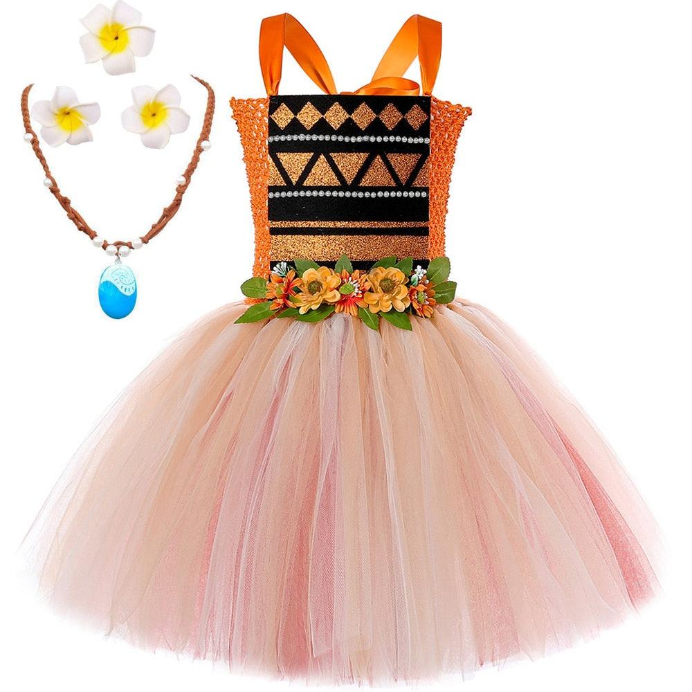 Moana Costume - Dress with Necklace / 12 Months