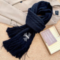 New York Yankees Style Cable-Knit Fringe Scarf product detail 3