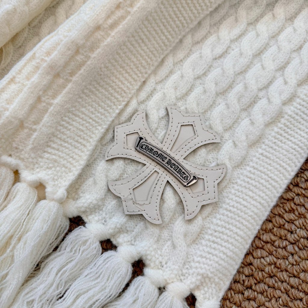 New York Yankees Style Cable-Knit Fringe Scarf product detail 9