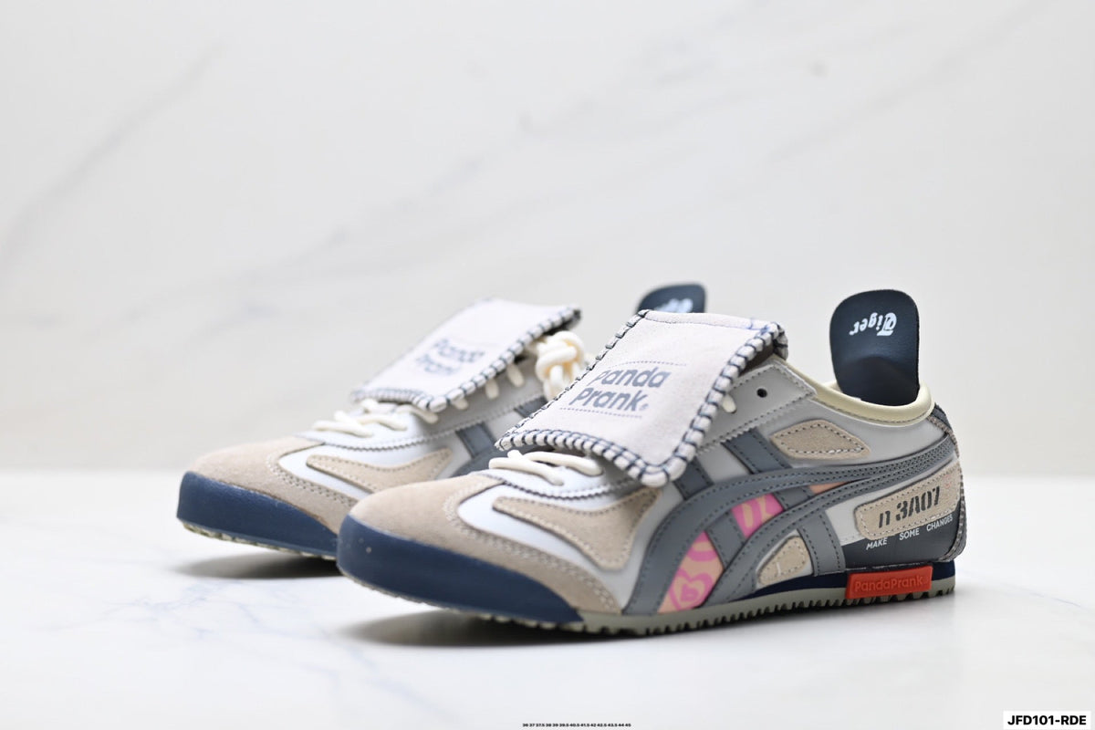 Onitsuka Tiger Retro Low Top Beige Gray Pink Unisex Shoes Style 29 detail view 5
