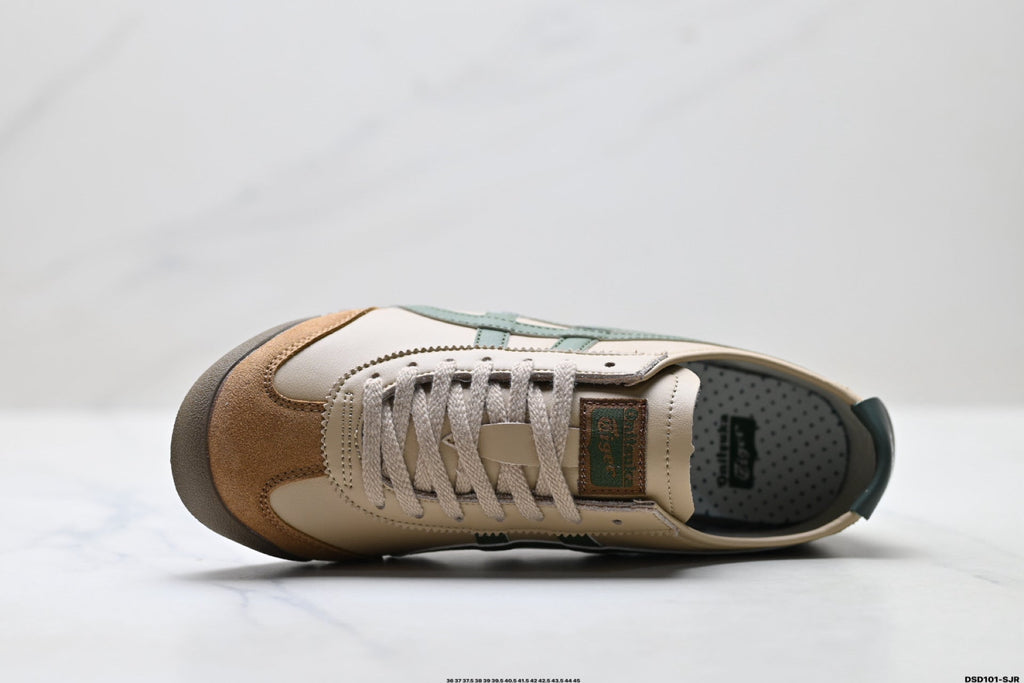 Onitsuka Tiger Retro Low Top Beige Green Gum Unisex Shoes Style 08 detail view 3