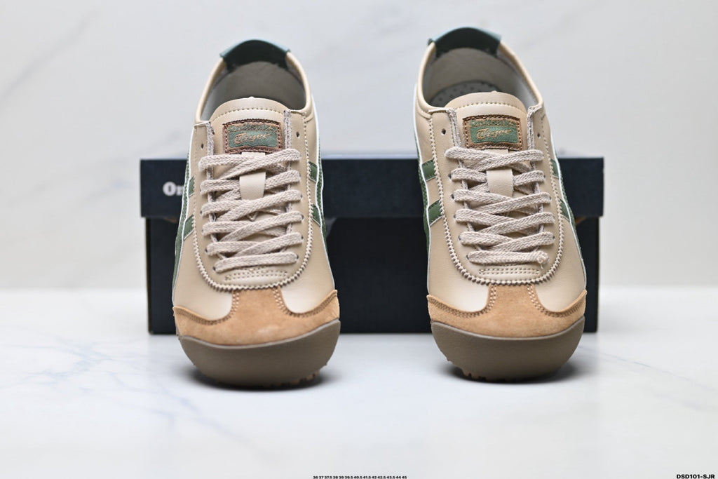 Onitsuka Tiger Retro Low Top Beige Green Gum Unisex Shoes Style 08 detail view 8