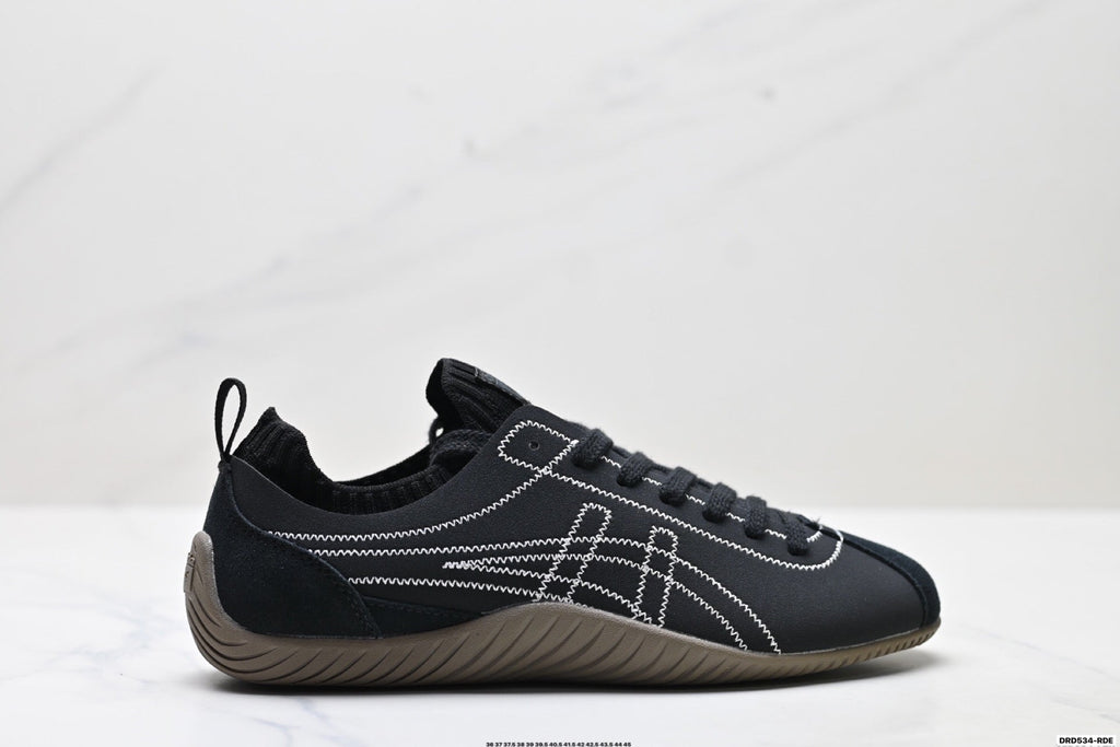 Onitsuka Tiger Low Profile Runner Black Line Art Unisex Shoes Style 33 detail view 2