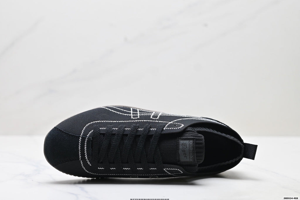 Onitsuka Tiger Low Profile Runner Black Line Art Unisex Shoes Style 33 detail view 3