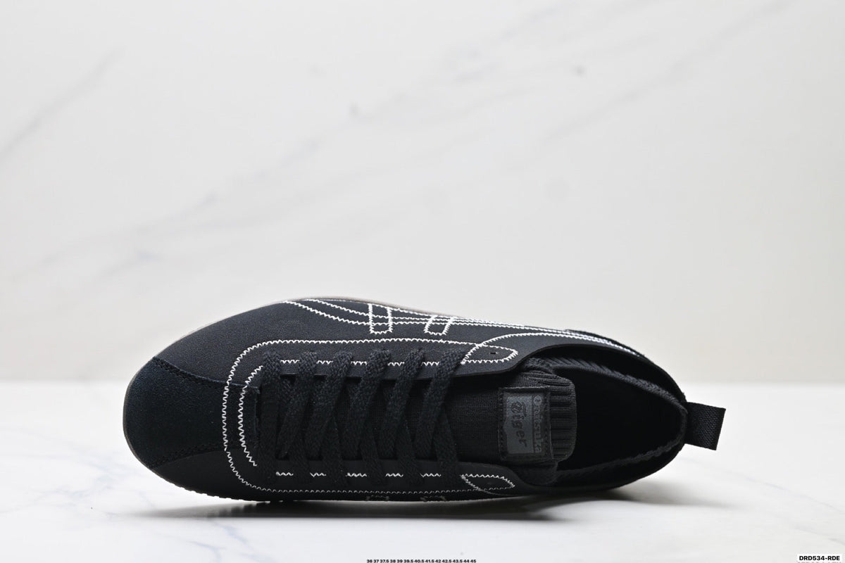 Onitsuka Tiger Low Profile Runner Black Line Art Unisex Shoes Style 33 detail view 3