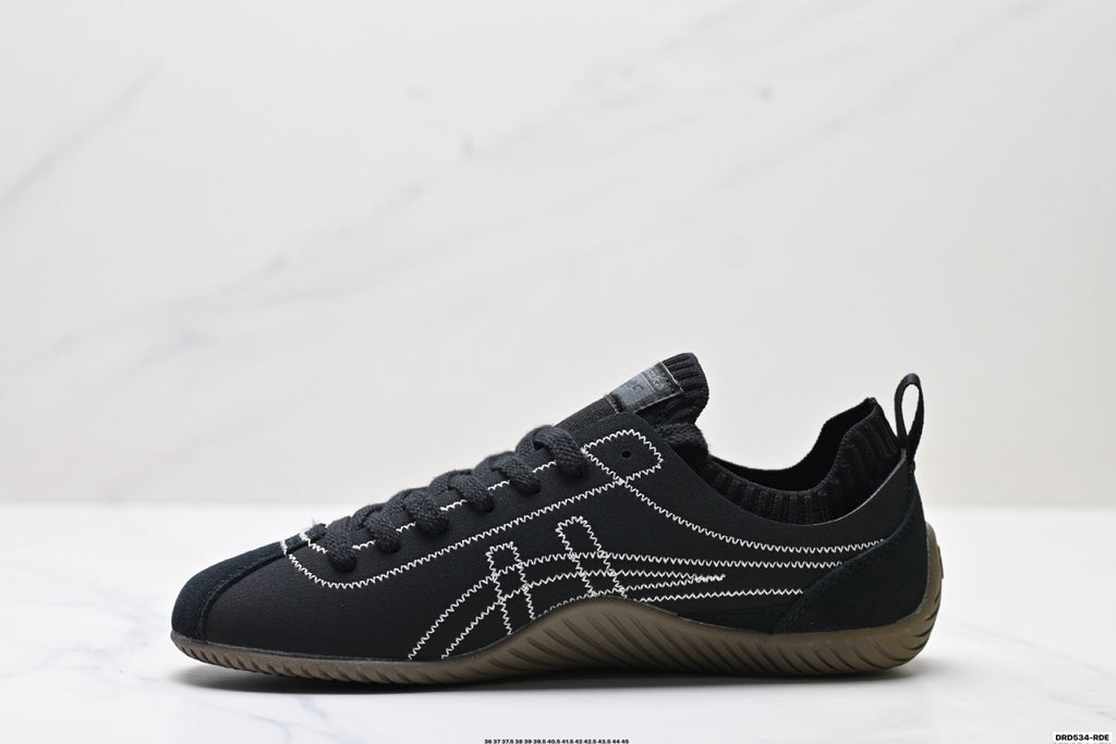 Onitsuka Tiger Low Profile Runner Black Line Art Unisex Shoes Style 33 detail view 4