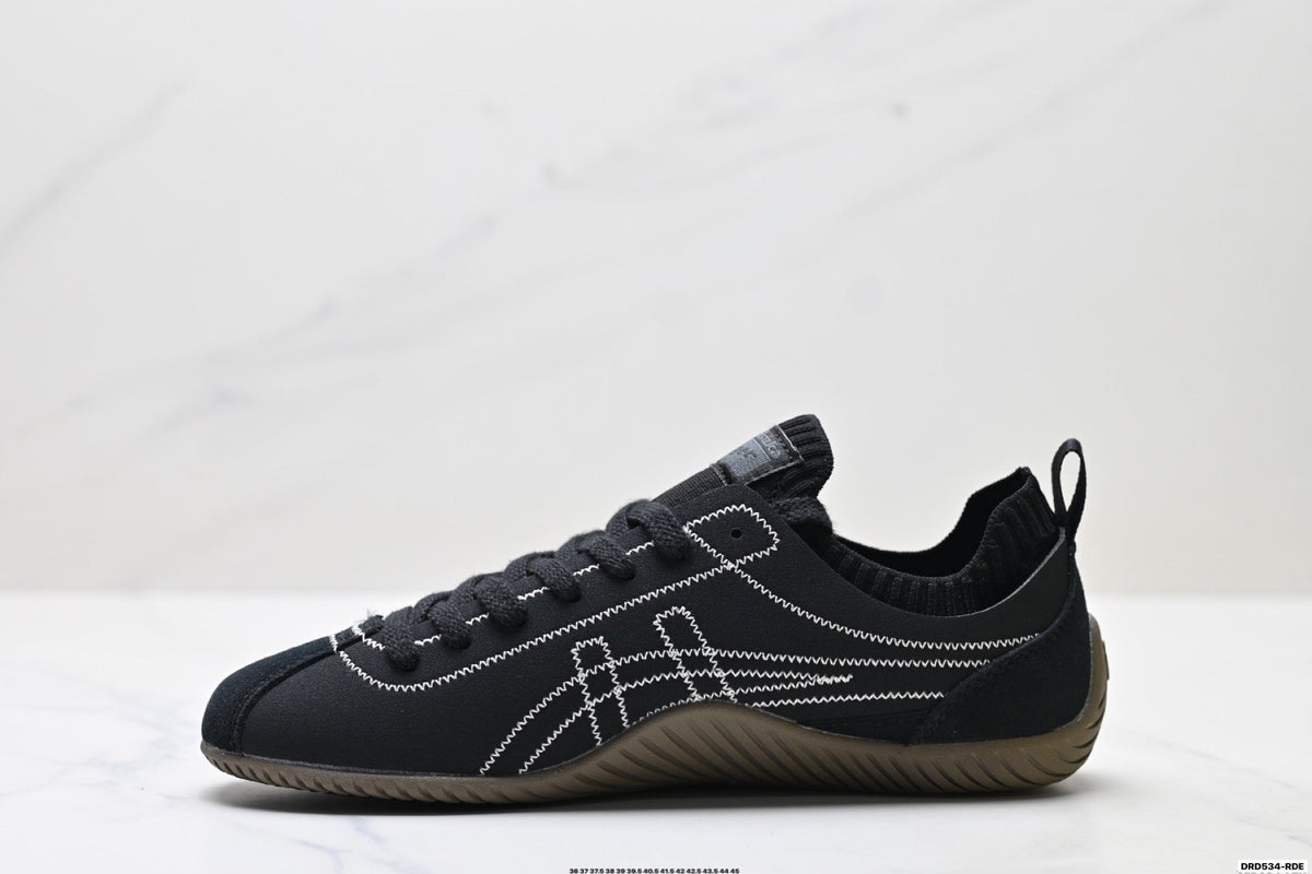 Onitsuka Tiger Low Profile Runner Black Line Art Unisex Shoes Style 33 detail view 4