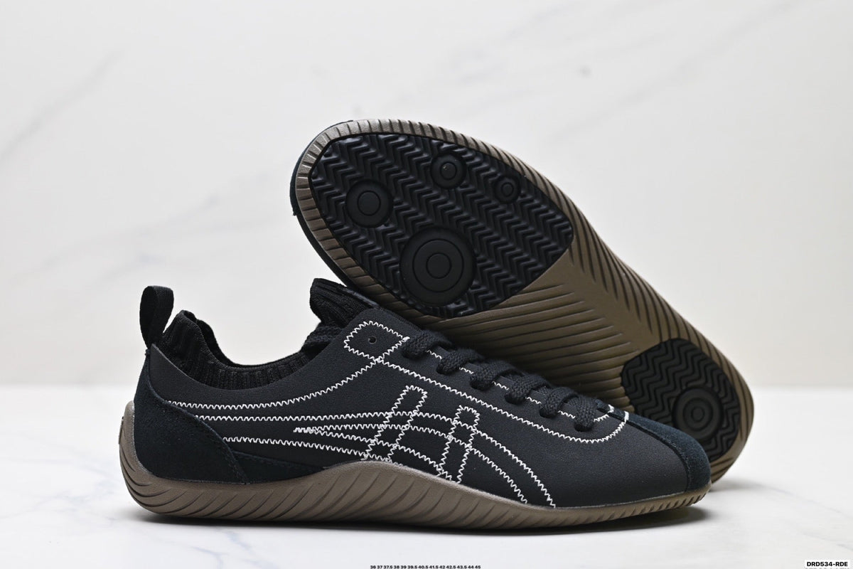 Onitsuka Tiger Low Profile Runner Black Line Art Unisex Shoes Style 33 detail view 6