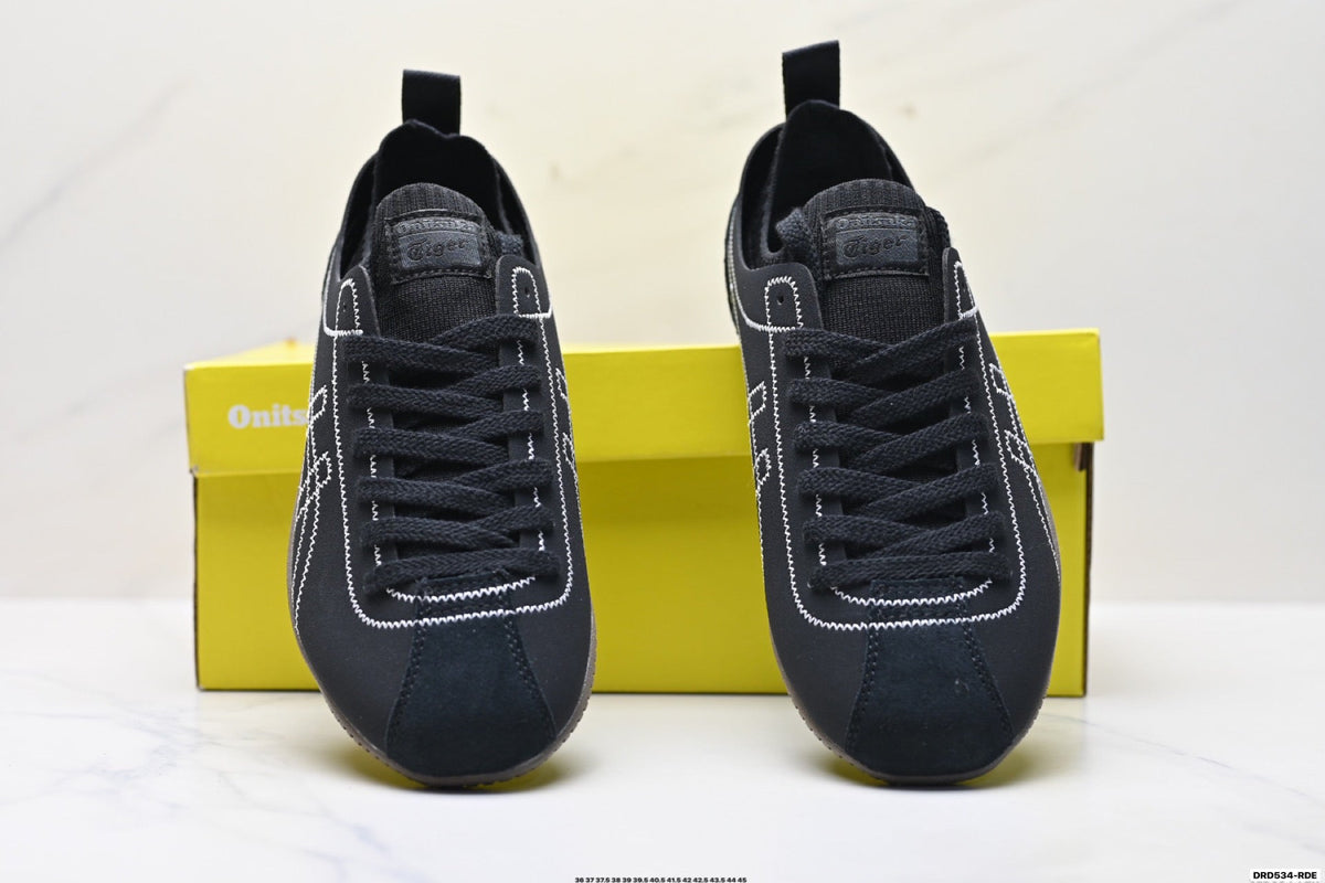 Onitsuka Tiger Low Profile Runner Black Line Art Unisex Shoes Style 33 detail view 8