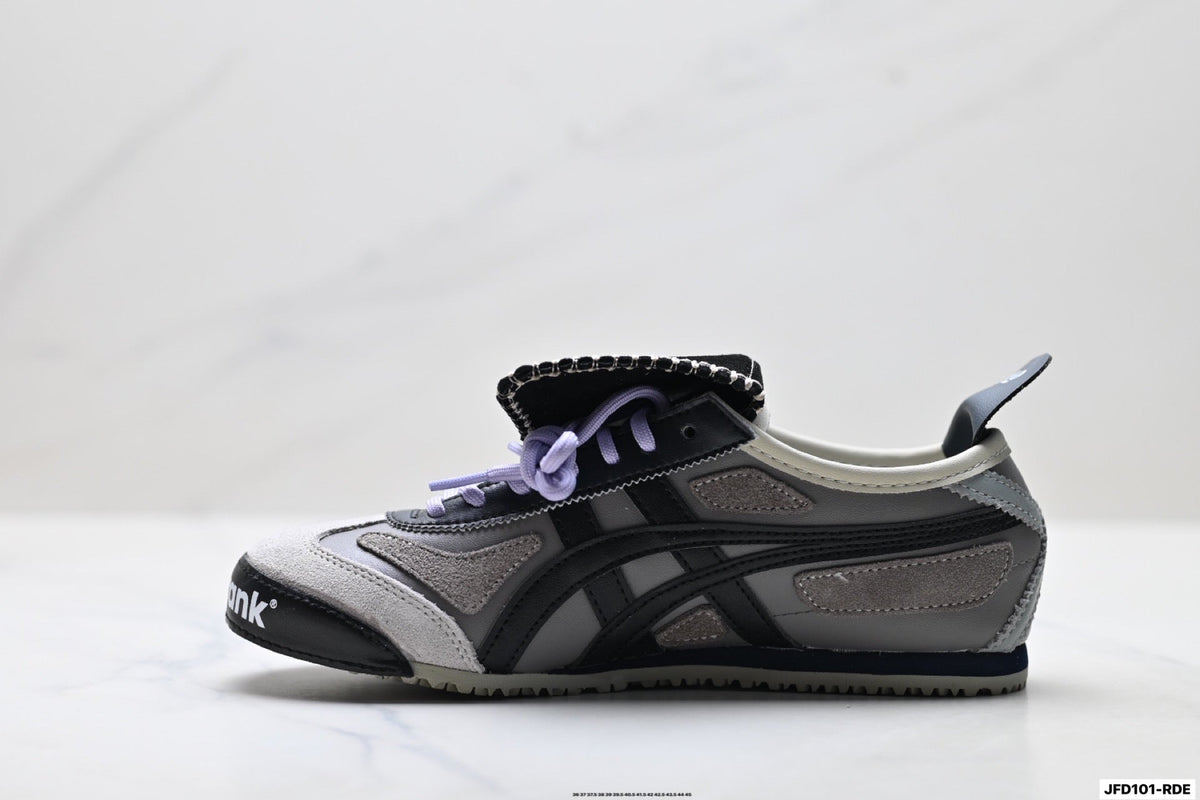 Onitsuka Tiger Retro Low Top Black Purple Unisex Shoes Style 30 detail view 4