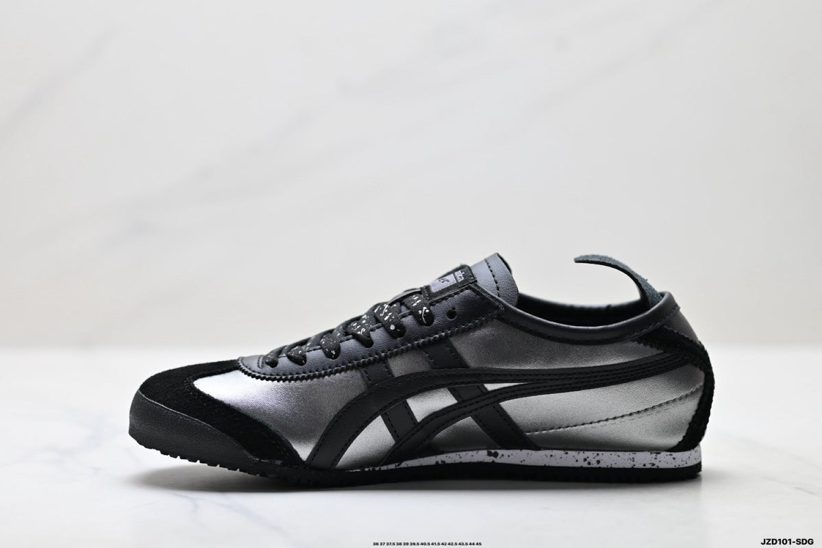 Onitsuka Tiger Retro Low Top Black Tonal Unisex Shoes Style 03 detail view 4