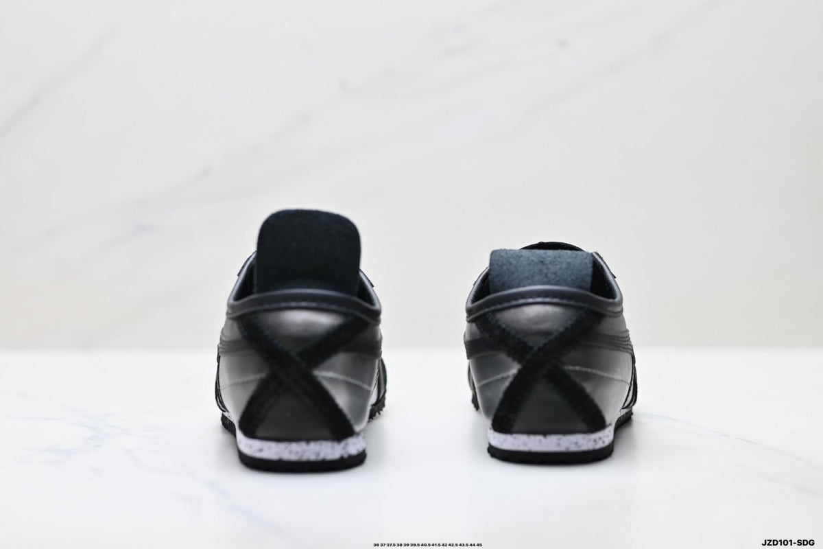 Onitsuka Tiger Retro Low Top Black Tonal Unisex Shoes Style 03 detail view 7