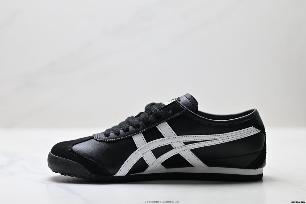 Onitsuka Tiger Retro Low Top Black White Unisex Shoes Style 22 detail view 4
