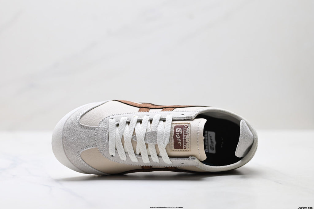 Onitsuka Tiger Retro Low Top Cream Brown Unisex Shoes Style 11 detail view 3