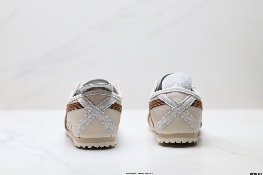 Onitsuka Tiger Retro Low Top Cream Brown Unisex Shoes Style 11 detail view 7