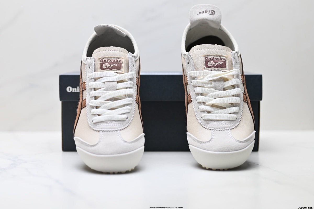 Onitsuka Tiger Retro Low Top Cream Brown Unisex Shoes Style 11 detail view 8