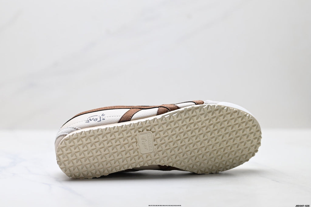 Onitsuka Tiger Retro Low Top Cream Brown Unisex Shoes Style 11 detail view 9