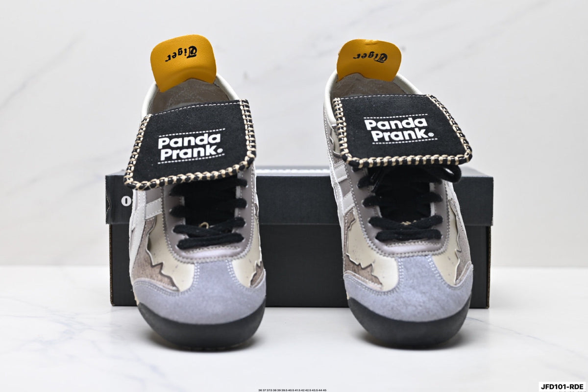 Onitsuka Tiger Retro Low Top Gray Black Yellow Unisex Shoes Style 28 detail view 8