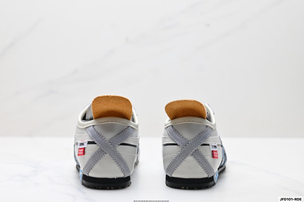 Onitsuka Tiger Retro Low Top Gray Blue Orange Unisex Shoes Style 26 detail view 7