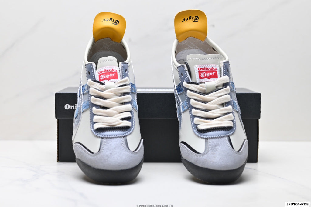 Onitsuka Tiger Retro Low Top Gray Blue Orange Unisex Shoes Style 26 detail view 8