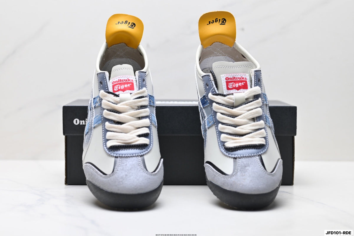 Onitsuka Tiger Retro Low Top Gray Blue Orange Unisex Shoes Style 26 detail view 8