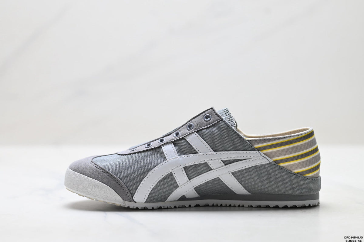 Onitsuka Tiger Retro Low Top Gray White Unisex Shoes Style 05 detail view 4