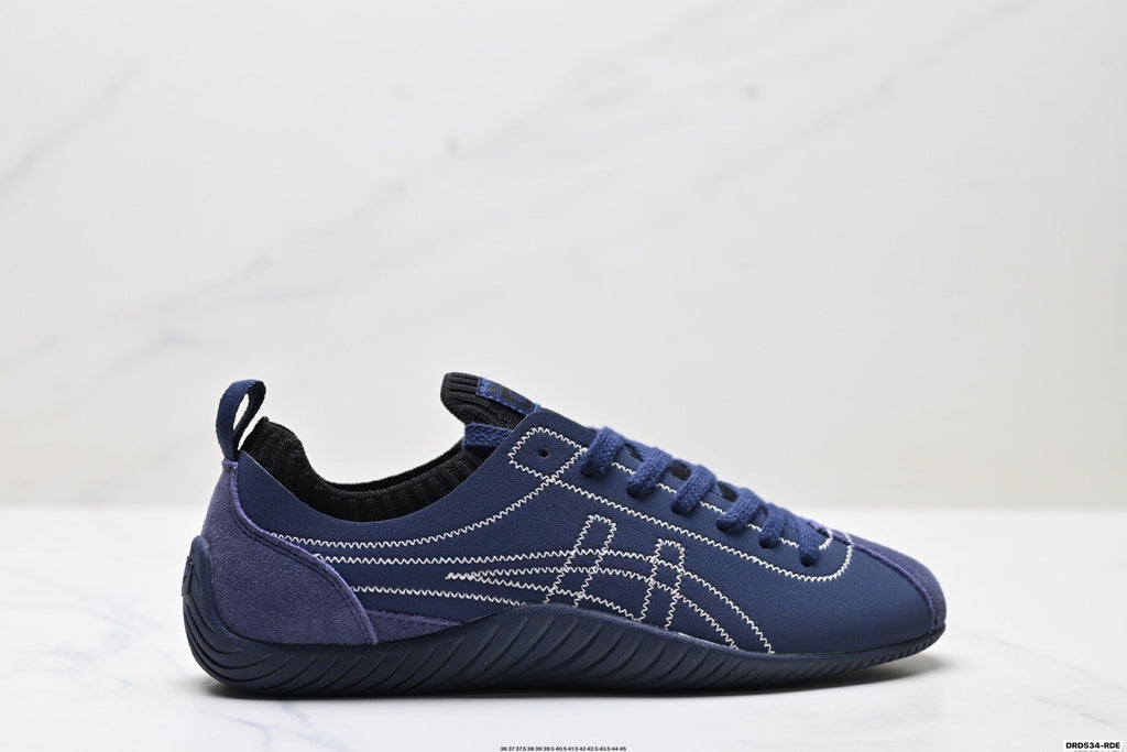 Onitsuka Tiger Low Profile Runner Navy Line Art Unisex Shoes Style 34 detail view 2