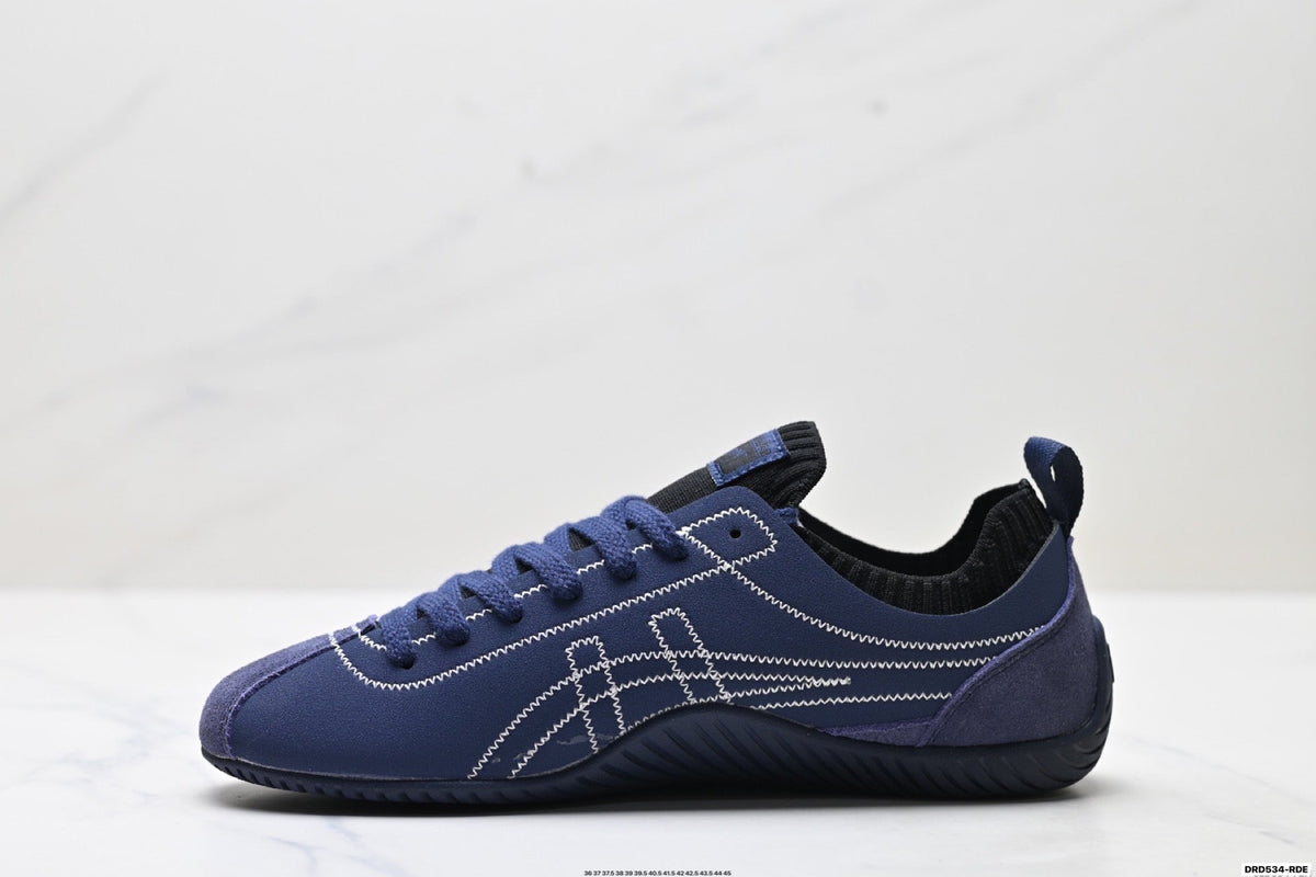 Onitsuka Tiger Low Profile Runner Navy Line Art Unisex Shoes Style 34 detail view 4