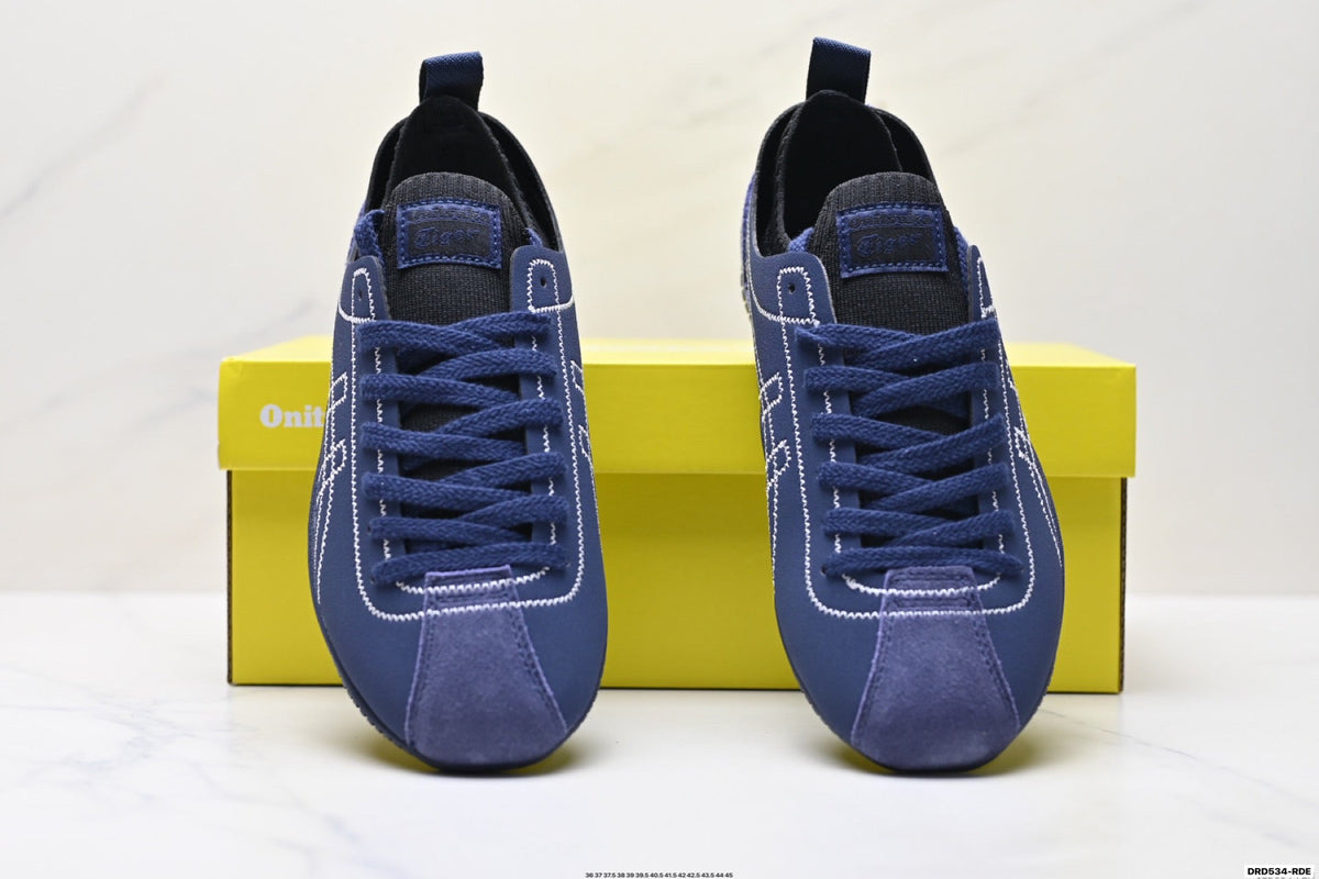 Onitsuka Tiger Low Profile Runner Navy Line Art Unisex Shoes Style 34 detail view 8