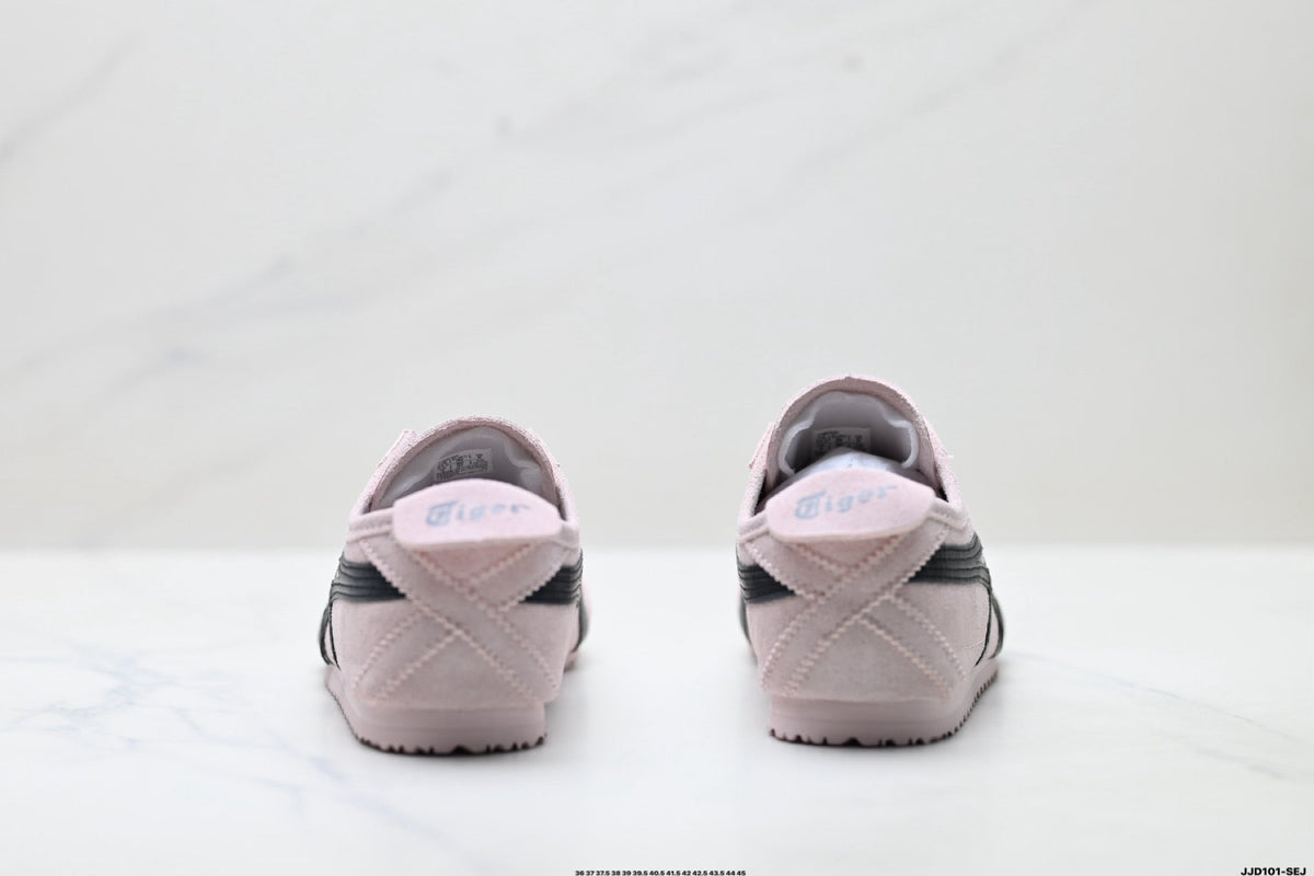 Onitsuka Tiger Retro Low Top Pale Pink Black Unisex Shoes Style 23 detail view 7