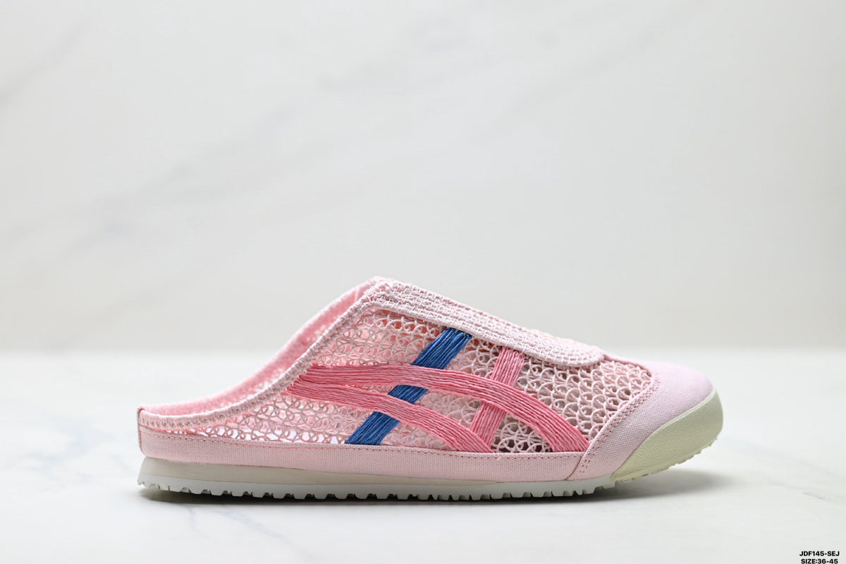 Onitsuka Tiger Retro Sabot Pink Mesh Multicolor Unisex Shoes Style 24 detail view 2