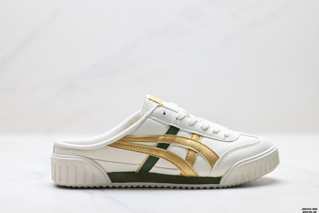 Onitsuka Tiger Retro Sabot Cream Gold Olive Unisex Shoes detail view 2