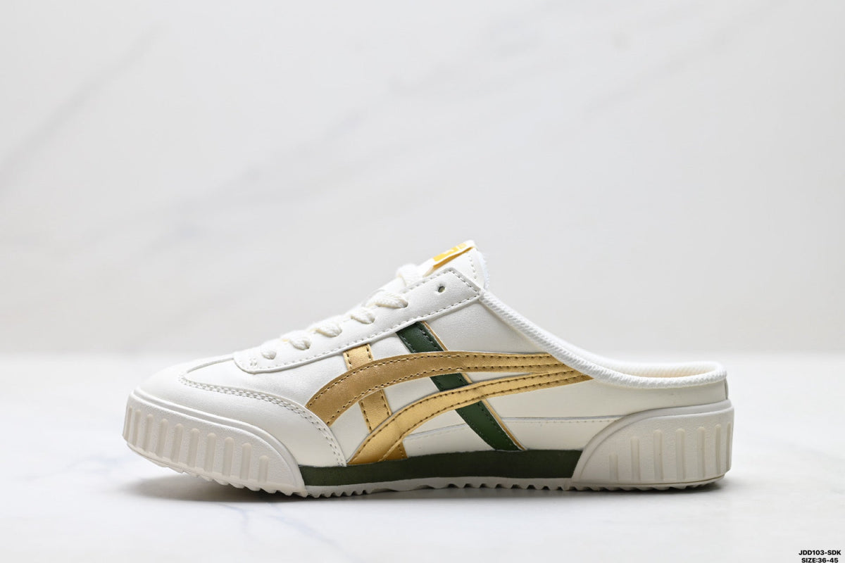 Onitsuka Tiger Retro Sabot Cream Gold Olive Unisex Shoes detail view 4