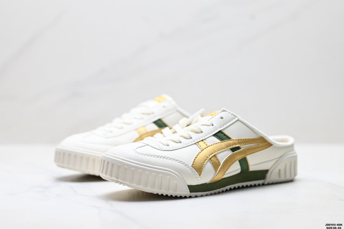 Onitsuka Tiger Retro Sabot Cream Gold Olive Unisex Shoes detail view 5