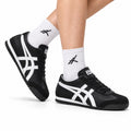 Onitsuka Tiger Retro Low Top Black White Unisex Shoes Style 22 main angled pair view