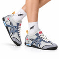 Onitsuka Tiger Retro Low Top Gray Blue Orange Unisex Shoes Style 26 main angled pair view
