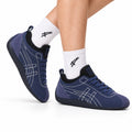Onitsuka Tiger Low Profile Runner Navy Line Art Unisex Shoes Style 34 main angled pair view