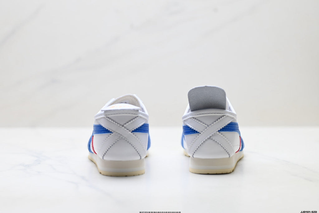 Onitsuka Tiger Retro Low Top White Blue Red Unisex Shoes Style 10 detail view 7